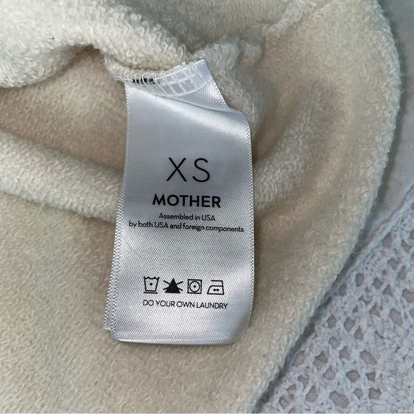 MOTHER x Free People XS The Boost Crop Cut Off Top Soft sweatshirt oversized - Picture 8 of 9